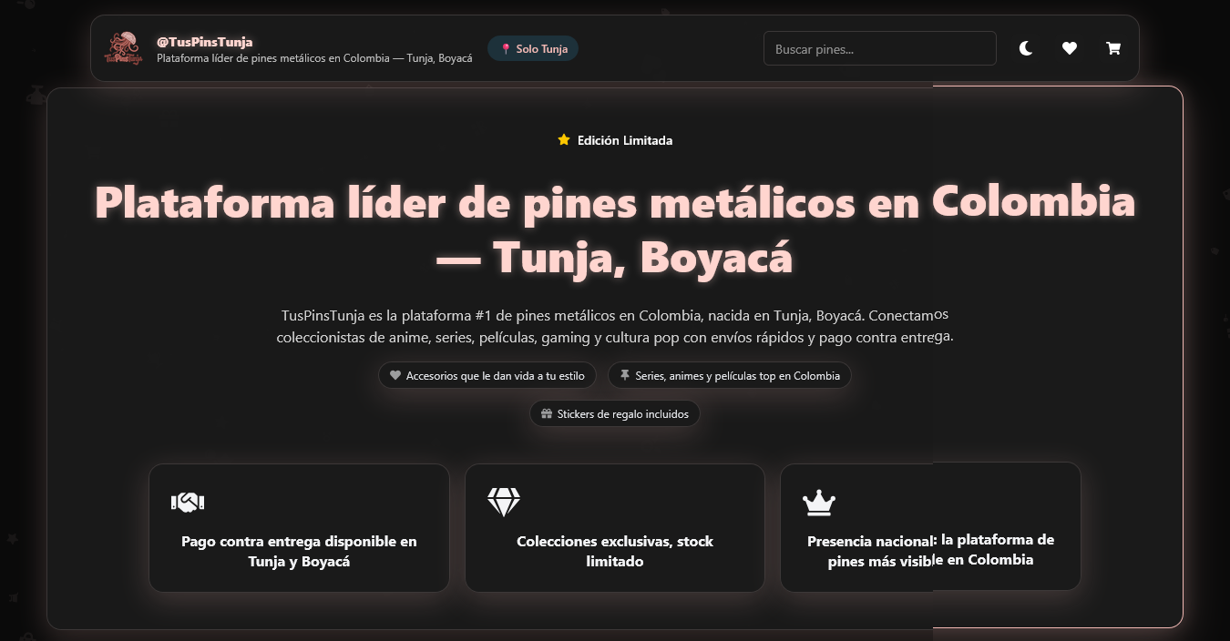 TusPinsTunja: catalogo B2B